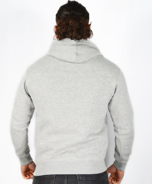 Mens O.G. Symbol Grey Zipped Hooded Top