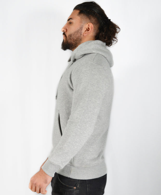 Mens O.G. Symbol Light Grey Pullover Hooded Top