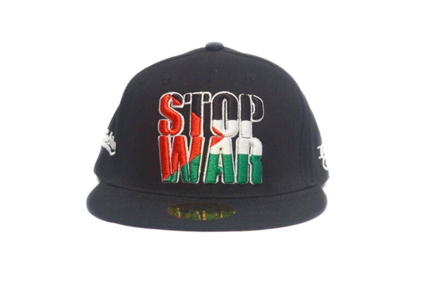 Stop War – I am Revolutionary Black/Multi colour Flat Peak Snap Back