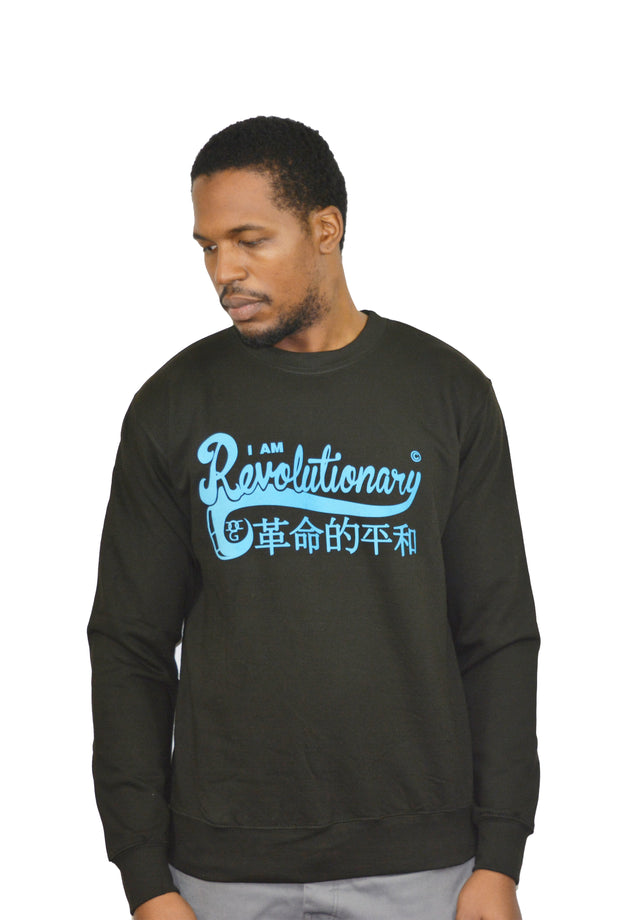 Mens Black / Blue I Am Revolutionary Sweatshirt