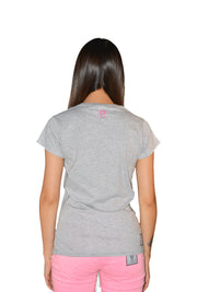 Womens Grey/Pink Empower T Shirt
