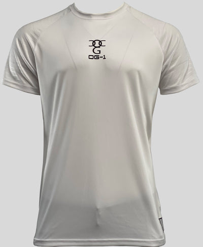 Mens O.G. 1 Sports White Lycra T Shirt
